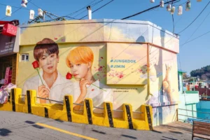 Jungkook and Jimin at Gamcheon Culture Village