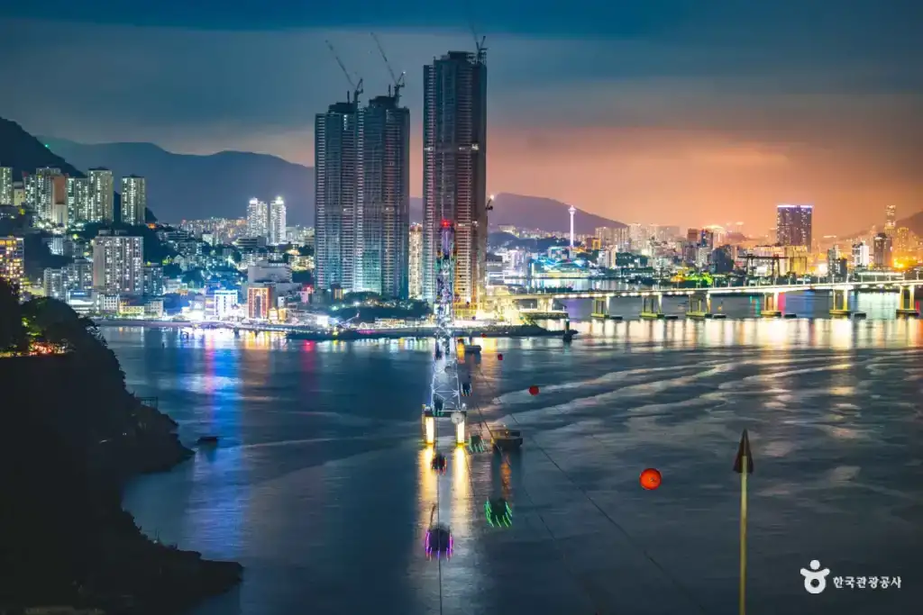 Songdo Marine Cable Car night view
