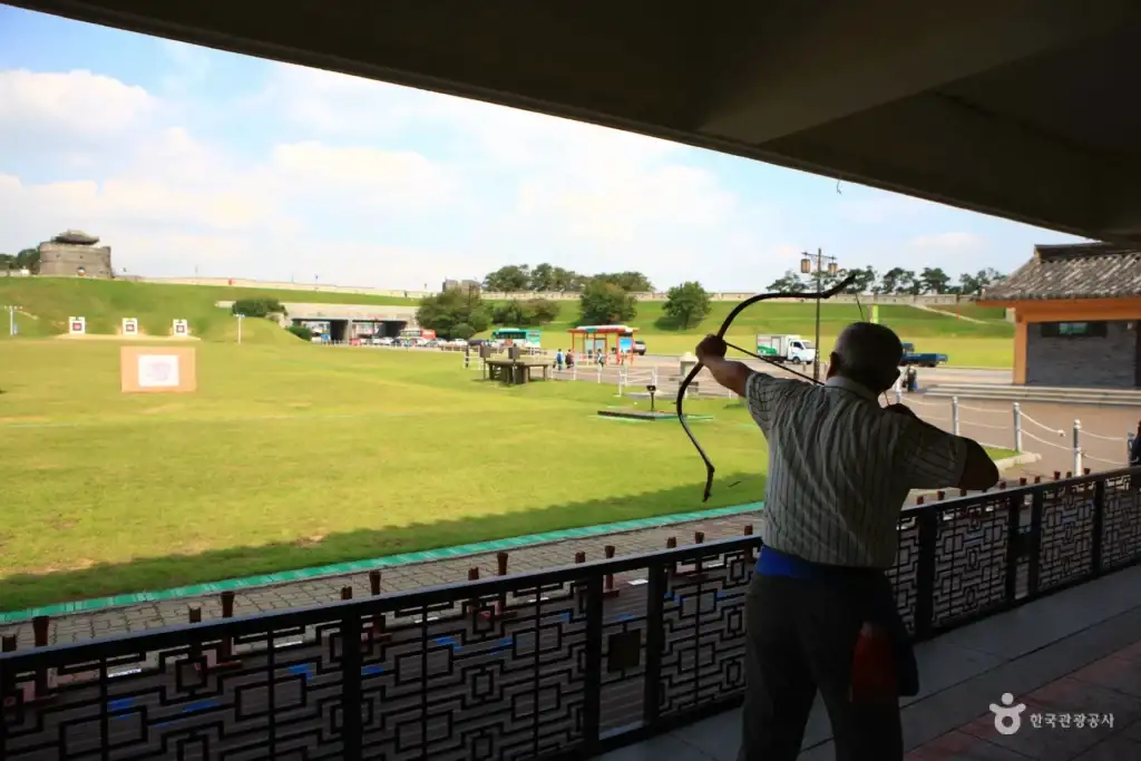 Archery experience at Yeonmudae in Hwaseong Fortress