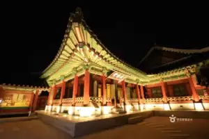 Night view of Nangnamheon in Hwaseong Haenggung